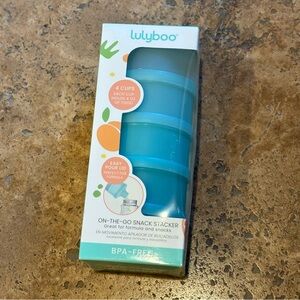 NWT~LULYBOO Baby & Toddler Blue On-the-Go 4 Cup Snack Formula Stacker